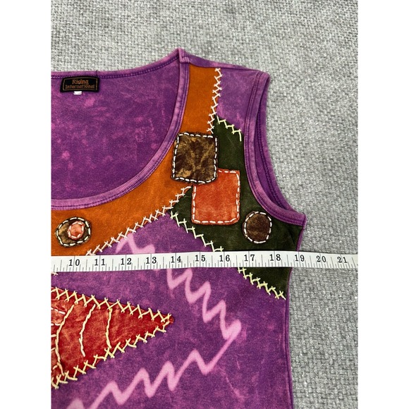 Rising International Dress M/L Boho Artsy Embroidered Whimsical Hippie Read - Picture 5 of 12